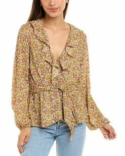 Max Studio Wrap Top Women