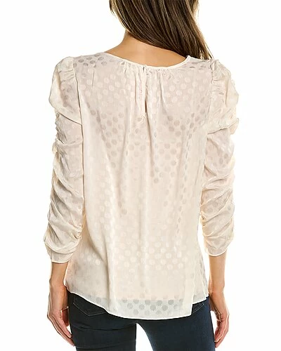 Max Studio Jacquard Shine Dot Blouse Women - Image 2