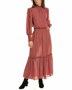 Max Studio Smocked Midi Dress Women