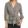 Max Studio Tie Front Blouse Women