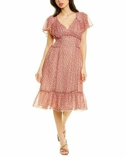 Max Studio Flounce Midi Dress Women