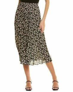 Max Studio Pleated Midi Skirt Women
