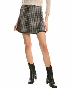 Max Studio Faux Wrap Mini Skirt Women