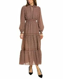 Max Studio Smocked Waist Maxi Dress Women