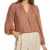Max Studio Floral Crepe Blouse Women