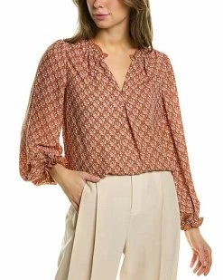 Max Studio Floral Crepe Blouse Women
