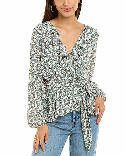 Max Studio Wrap Ruffle Top Women