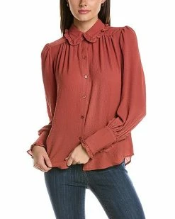 Max Studio Collared Button-Down Shirt Women