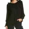 Max Studio Bubble Crepe Blouse Women