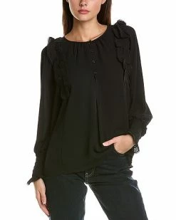 Max Studio Bubble Crepe Blouse Women