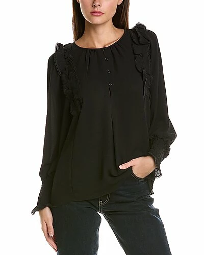 Max Studio Bubble Crepe Blouse Women