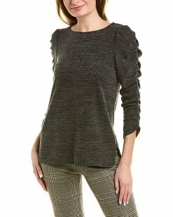 Max Studio Ruched Sleeve Top Women