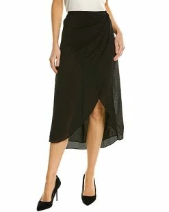 Max Studio Satin Midi Skirt Women