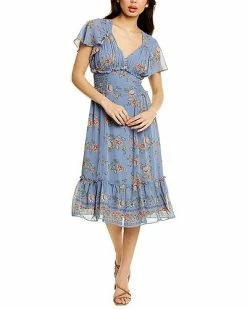 Max Studio Flounce Midi Dress Women