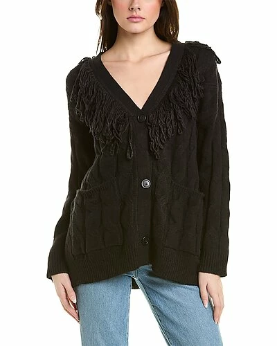Max Studio Fringe Cardigan Women