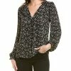 Max Studio Floral Crepe Blouse Women