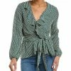 Max Studio Wrap Ruffle Top Women