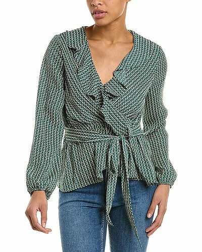 Max Studio Wrap Ruffle Top Women