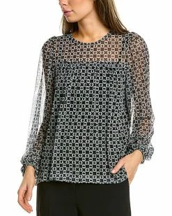 Max Studio Mesh Blouse Women