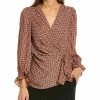Max Studio Waist Tie Blouse Women
