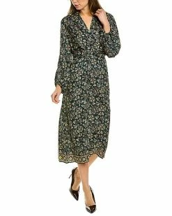 Max Studio Twist Waist Midi Dress Women