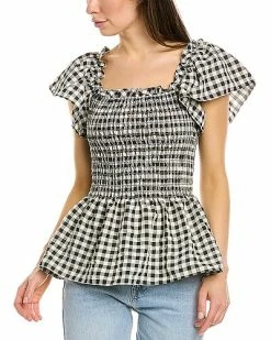 Max Studio Smocked Blouse Women