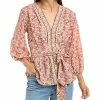 Max Studio Tie Front Blouse Women