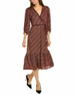 Max Studio Wrap Midi Dress Women