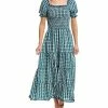 Max Studio Smocked Maxi Dress Women