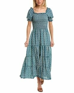 Max Studio Smocked Maxi Dress Women