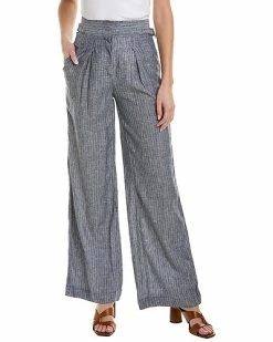 Max Studio Easy Leg Linen-Blend Trouser Women