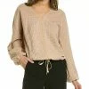 Max Studio Waffle Top Women