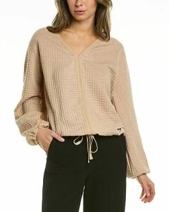 Max Studio Waffle Top Women