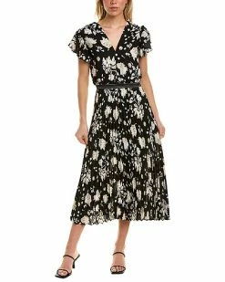 Max Studio Flutter Midi Dress Women