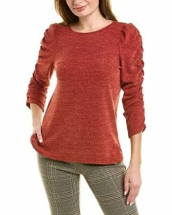 Max Studio Ruched Sleeve Top Women
