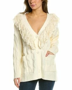 Max Studio Fringe Cardigan Women