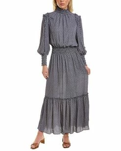 Max Studio Smocked Midi Dress Women