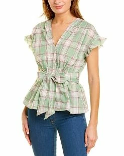 Max Studio Ruffle Tie-Front Blouse Women